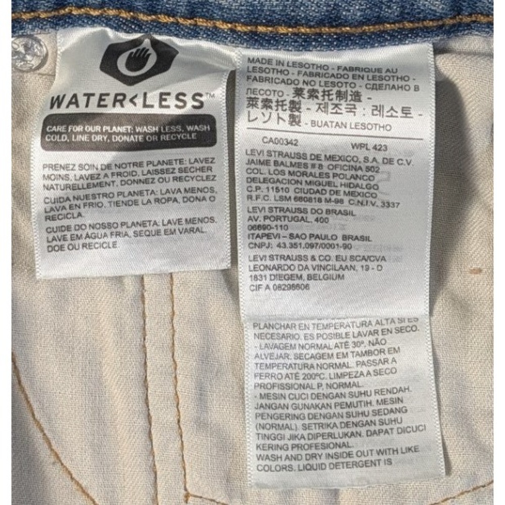 Levis 569 Loose Straight Jeans Mens 42x32 Light Wash Denim Blue 00569-0601 NWT - Picture 10 of 12